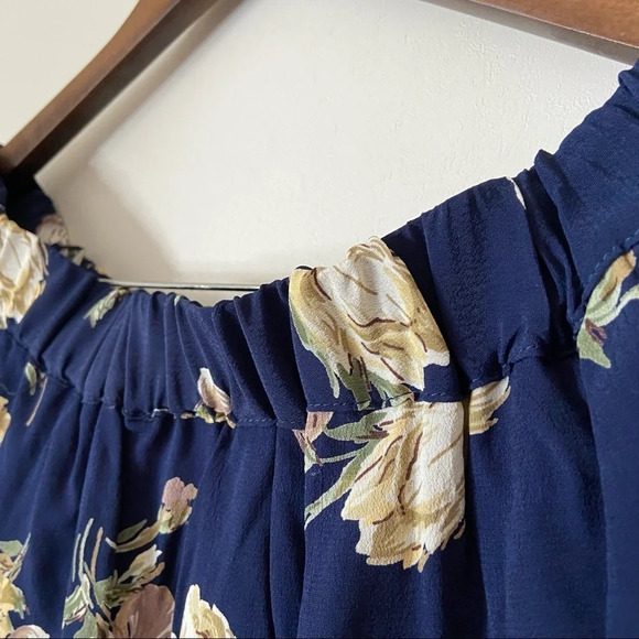 LIKE NEW Louie Mini Dress Off Shoulder Deep Blue Size XS Long - Picture 6 of 13